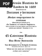 Esto Creemos Confesion de Fe Bautista 1689 Con Catecismo PDF