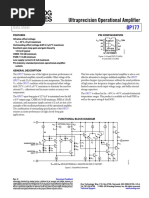 Ultraprecision Operational Amplifier: Data Sheet