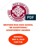 Brother Rice "Be Exceptional" Achievement Awards - Spring, 2019