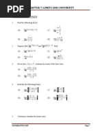 Tutorial Limits and Continuity