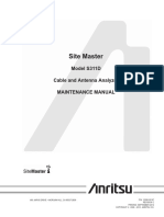 Site Master S311D Cable and Antenna Analyzer Maintenance Manual