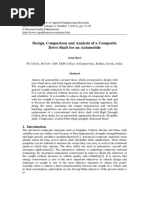 Design, Comparison and Analysis of A Composite Drive Shaft For An Automobile