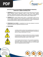 Protocolo de Mantenimientos y Cambio de Baterías