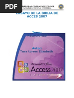 Ensayo RELACIONES DE ACCESS 2007