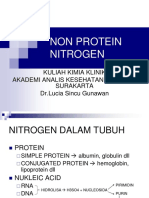 Non Protein Nitrogen: Kuliah Kimia Klinik Akademi Analis Kesehatan Nasional Surakarta DR - Lucia Sincu Gunawan