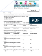 Soal Tematik Kelas 3 SD Tema 5 Cuaca Subtema 3 Pengaruh Perubahan Cuaca Terhada Kehidupan Manusia Dan Kunci Jawaban PDF