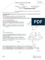 EC 21008 Analog Electronic Circuits: (Given: RGI 10 KG, RG2 20 KG, Ro 10 KG, RL 1 KG, Rs 1 KG, C