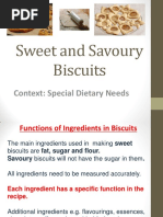 Sweet and Savoury Biscuits: Context: Special Dietary Needs