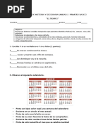 Evaluacion de Historia y Geografia Unidad 1 Primero Basico 2019