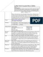 Berean Christian High School Conceptual Physics Syllabus