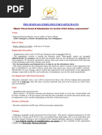 Pre-Seminar Guidelines For Participants: "Best Practices & Remedies To Avoid COA Disallowances"