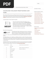 Construction Document Sheet Numbers and Order: Components of The Sheet Number