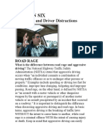 Road Rage and Driver Distractions