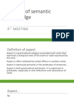 Aspects of Semantic Knowledge: 4 Meeting