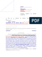 Incidente de Aumento de Pension Alimenticia