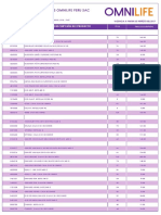 Lista de Precios Omnilife 2019 Mexico