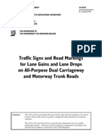 Traffic Signs and Road Markings For Lane Gains and Lane Drops On All-Purpose Dual Carriageway and Motorway Trunk Roads