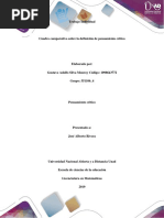 Cuadro Comparativo Pensamiento Critico