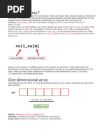 What Is An Array?: Int Float Char Int Int 100 100 Roll - No (100) 100 100 0 Roll - No (0) Roll - No (1) Roll - No (99) Roll - No (100) 0