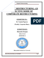 Organic Restructuring: An Effective Mode of Corporate Restructuring