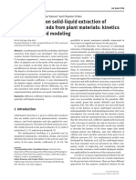 (Green Processing and Synthesis) Kinetics of Green Solid-Liquid Extraction of Useful Compounds From Plant Materials Kinetics Coefficients and Modeling