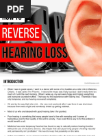 How To Reverse Hearing Loss and Tinnitus