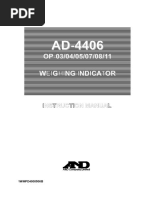 OP-03/04/05/07/08/11 Weighing Indicator: Instruction Manual Instruction Manual