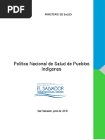 Política Nacional de Salud de Pueblos Indígenas El Salvador