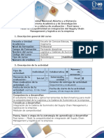 Guía de Actividades y Rúbrica de Evaluación - Post Tarea - Medir La Competitividad en Integración Del Supply Chain Management y Logística en La Empresa