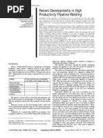 Recent Developments in High Productivity Pipeline Welding: D. Yapp and S. A. Blackman