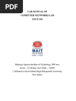 Lab Manual of Computer Networks Lab ETCS 354