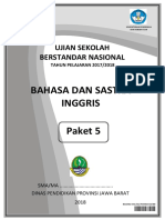 5 Naskah Soal Usbn - Bahasa Dan Sastra Inggris Paket 5 PDF