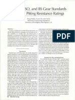 Pitting Resistance Rating in AGMA, ISO and BS