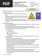 ACTIVIDAD N°3-2 Configuración y Ajuste de SPAN Transmisor de Temperaura