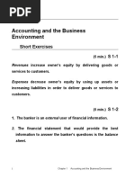 Accounting and The Business Environment: Short Exercises S 1-1