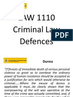 Defences (Criminal Law - Cape Law)