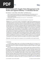 Social Sustainable Supply Chain Management in The Textile and Apparel Industry-A Literature Review