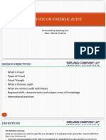 Case Study On Forensic Audit: Presented by Sandeep Das Date: March 25,2016