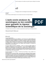 Scarfò Ghellab - L'Auto-socio-Analyse Du Sociologue