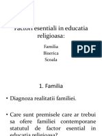 Factori Esentiali in Educatia Religioasa