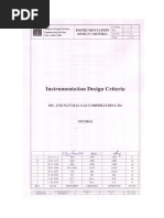 Instrument Design Criteria