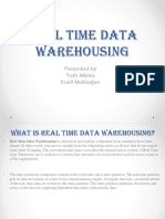 Real Time Data Warehousing