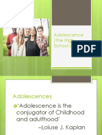 Adolescence (The High School Learner)