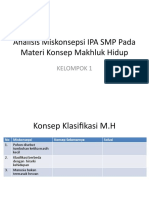 Analisis Miskonsepsi IPA SMP Pada Materi Konsep Makhluk