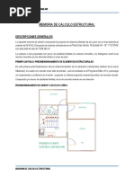 Memoria de Calculo Estructural Vivienda Unifamiliar