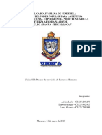 Proceso de Provisión de Recursos Humanos - Trabajo 3