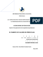 El Fomento de Valores en Preescolar PDF