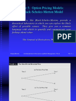 Chapter 5: Option Pricing Models: The Black-Scholes-Merton Model