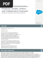 Sales Cloud Administration: Products, Quotes, Orders, and Collaborative Forecasts