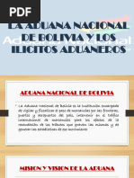 La Aduana Nacional de Bolivia y Los Ilicitos